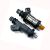 Set of 8 - EV6-style fuel injectors - See listing for details.
(The OEM-style Keihin fuel injector shown for fit comparison only.)