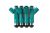 23209-28080, 376cc, 12-hole fuel injector.  Stage-1 upgrade for 1ZZ, 2ZZ, 1GR, FJ Cruiser, 1NZFE, Suzuki