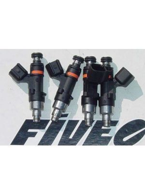 Set of 4 fuel injectors, 490cc injectors with upper o-rings and lower seals (not pictured) included.