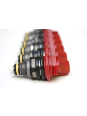 Brand-new, Flow-Matched set of high-performance, custom Japanese Electronics Corp JECS, Bosch fuel injectors. Nissan SR20DE, KA24DE, VG30DE, VE30DE, VQ30DE Nissan JECS, Phase II Fuel Injectors, S13, S14, S15, 200sx, side feed