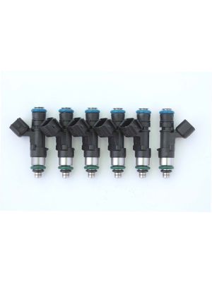 Nissan R35 GTR custom fuel injectors 1000cc/min at 3 bar fuel rail pressure.  Flow data sheet includes latency values.