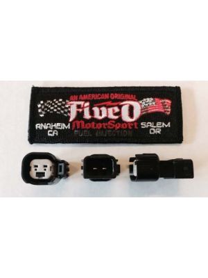 Honda Wireless Fuel Injector Adapters. USCAR (EV6/EV14) Female to Keihin OBD2 Male, Molded Plastic, One-piece, NO WIRE Adapters.
Plug and Play 