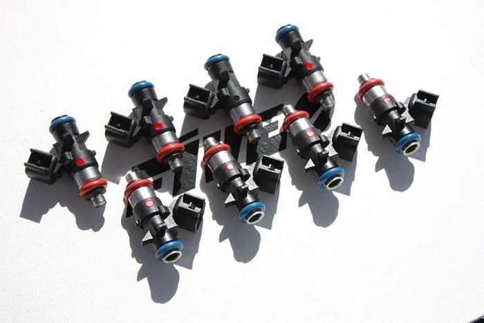 EV14 630cc 60lb Fuel Injector Compact US Fit: Brand-new, high-performance, custom flow-matched, 630cc/ 60lb/hr fuel injectors for the 6.2L LSA, LS3, LS9 engine.
