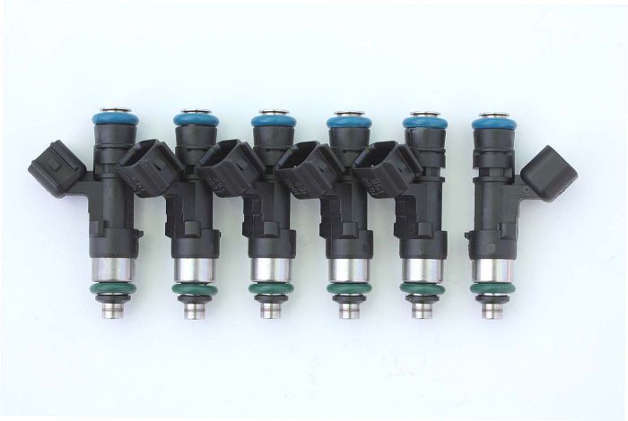 Nissan R35 GTR custom fuel injectors 1000cc/min at 3 bar fuel rail pressure.  Flow data sheet includes latency values.